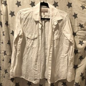 EUC Banana Republic Linen blend button down